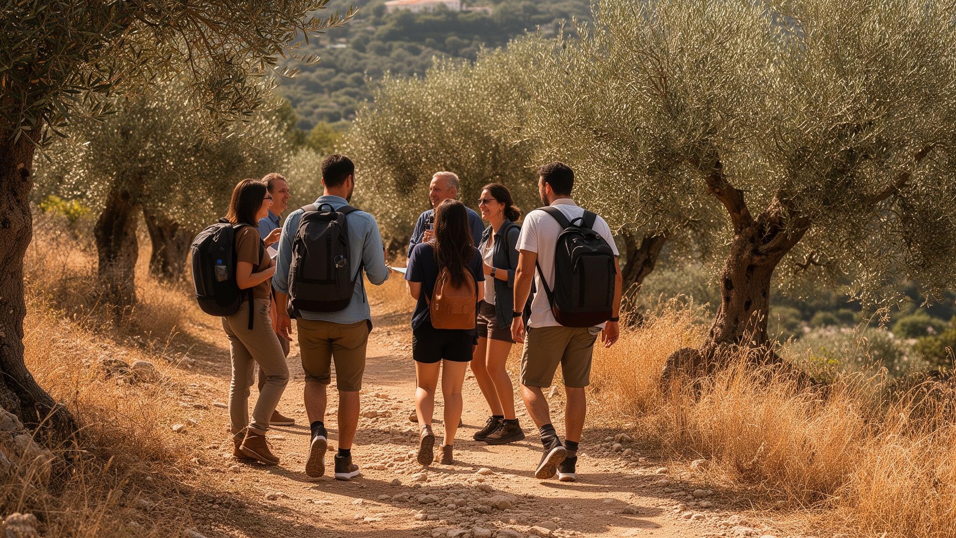 Groupe de dirigeants en rando coaching en Provence